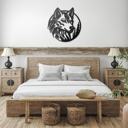 Native American Inspired Design Shewolf Metal Wall Art