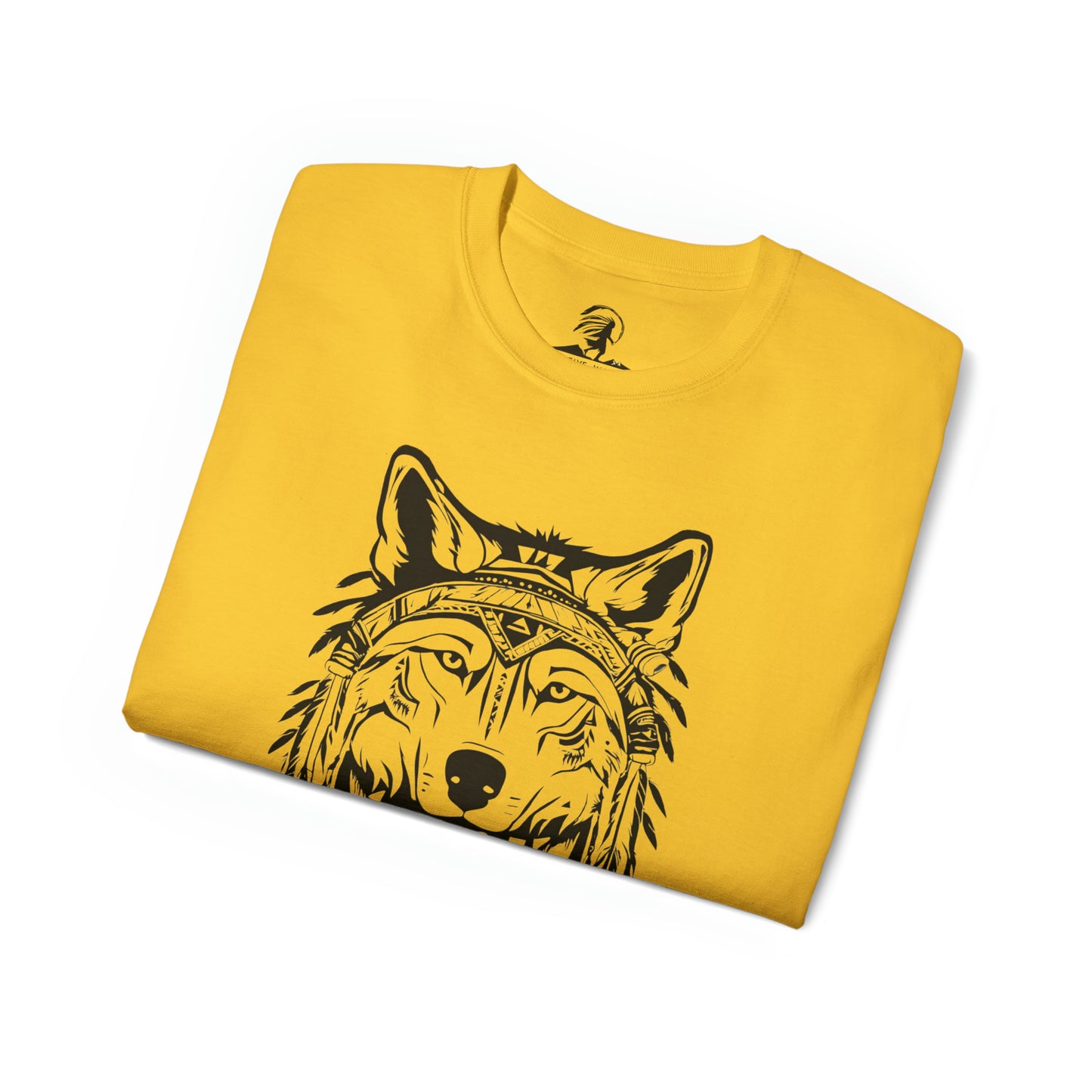 Native American Wolf and Feathers Design Tee