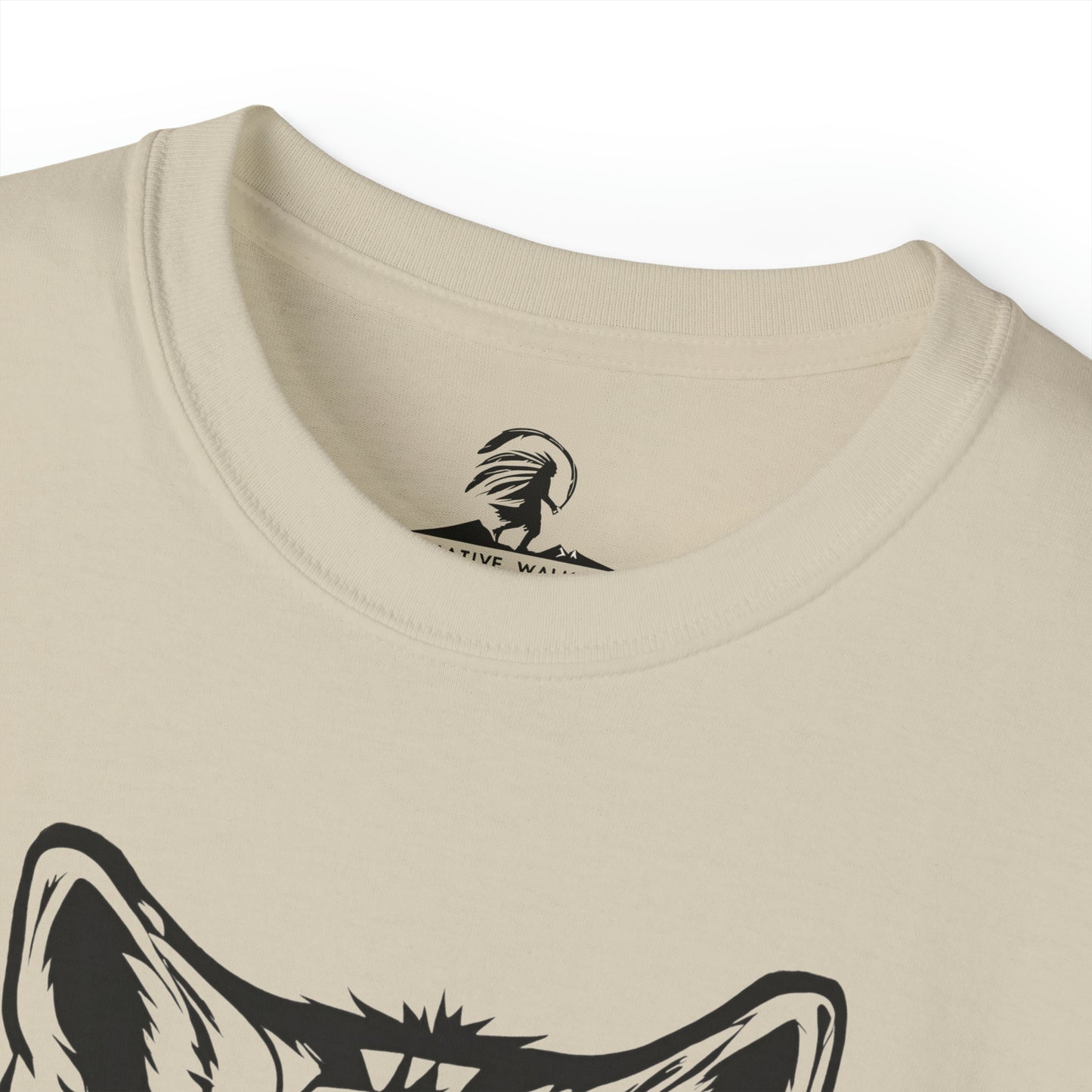 Native American Wolf and Feathers Design Tee