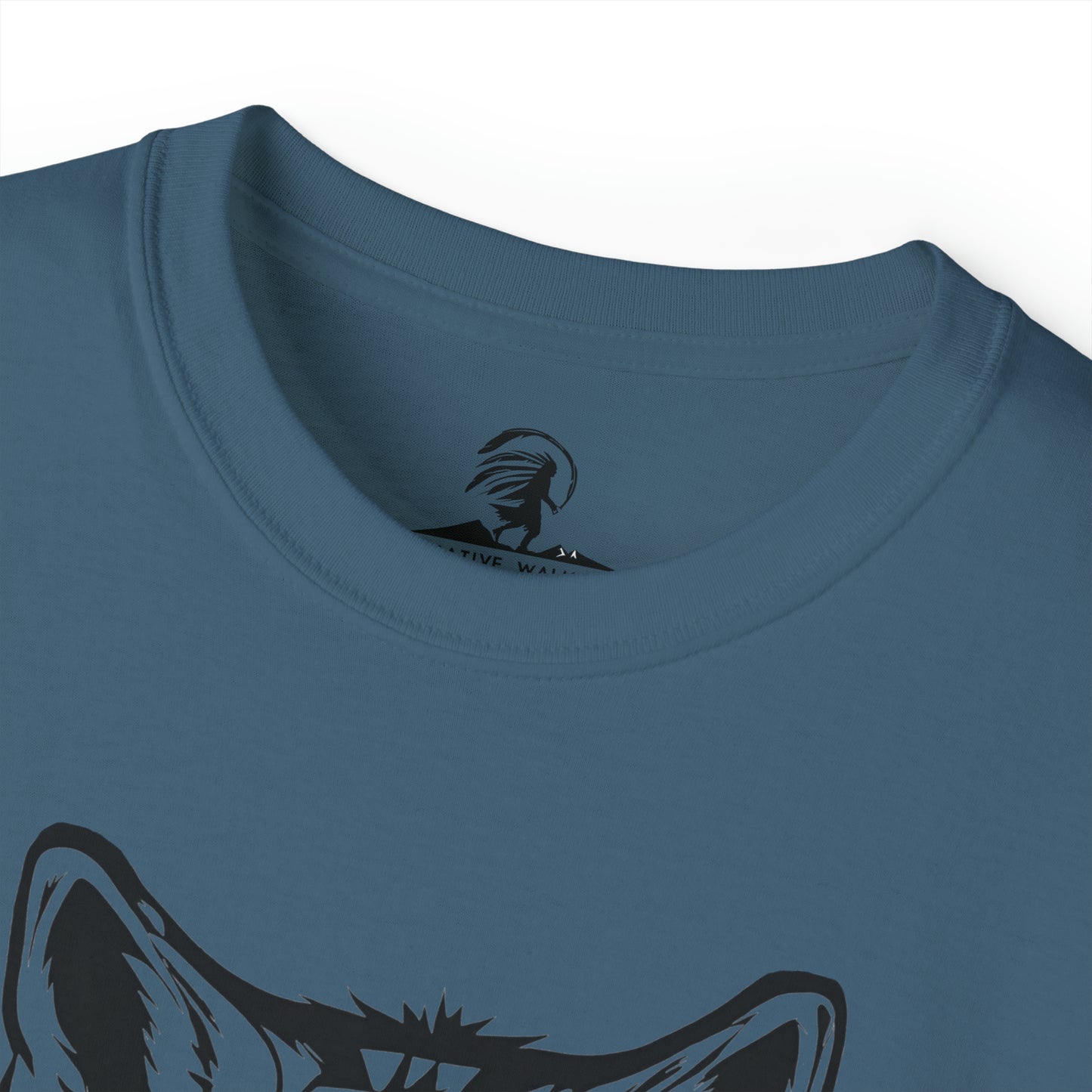 Native American Wolf and Feathers Design Tee