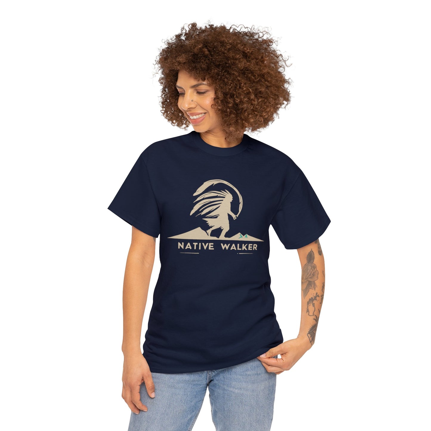 Native American Design T-shirt with Native Walker Logo