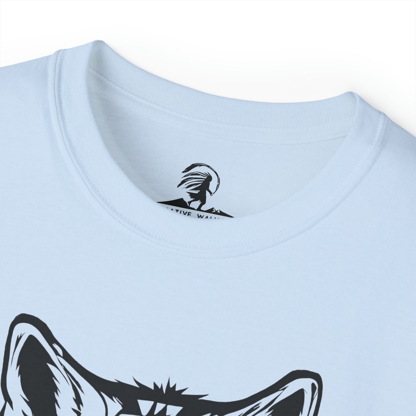 Native American Wolf and Feathers Design Tee