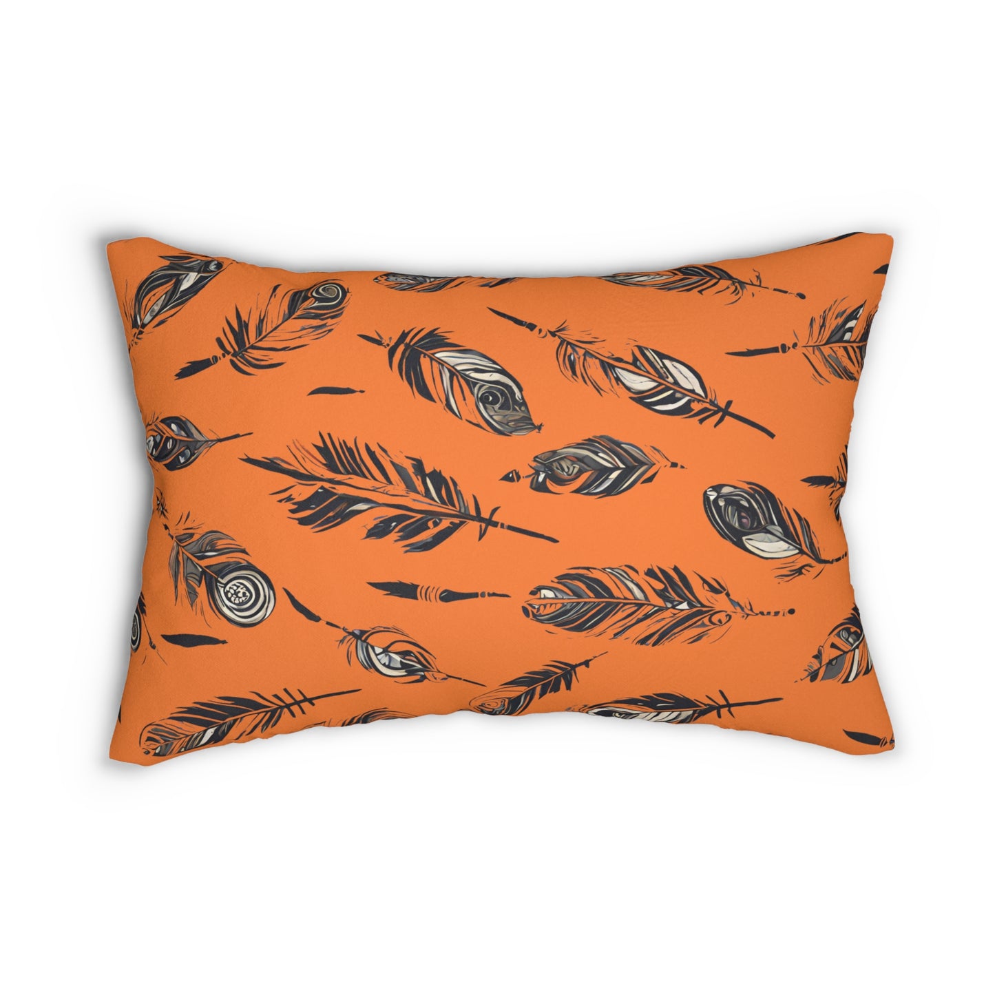 Native American Lumbar Pillow Feathers Design