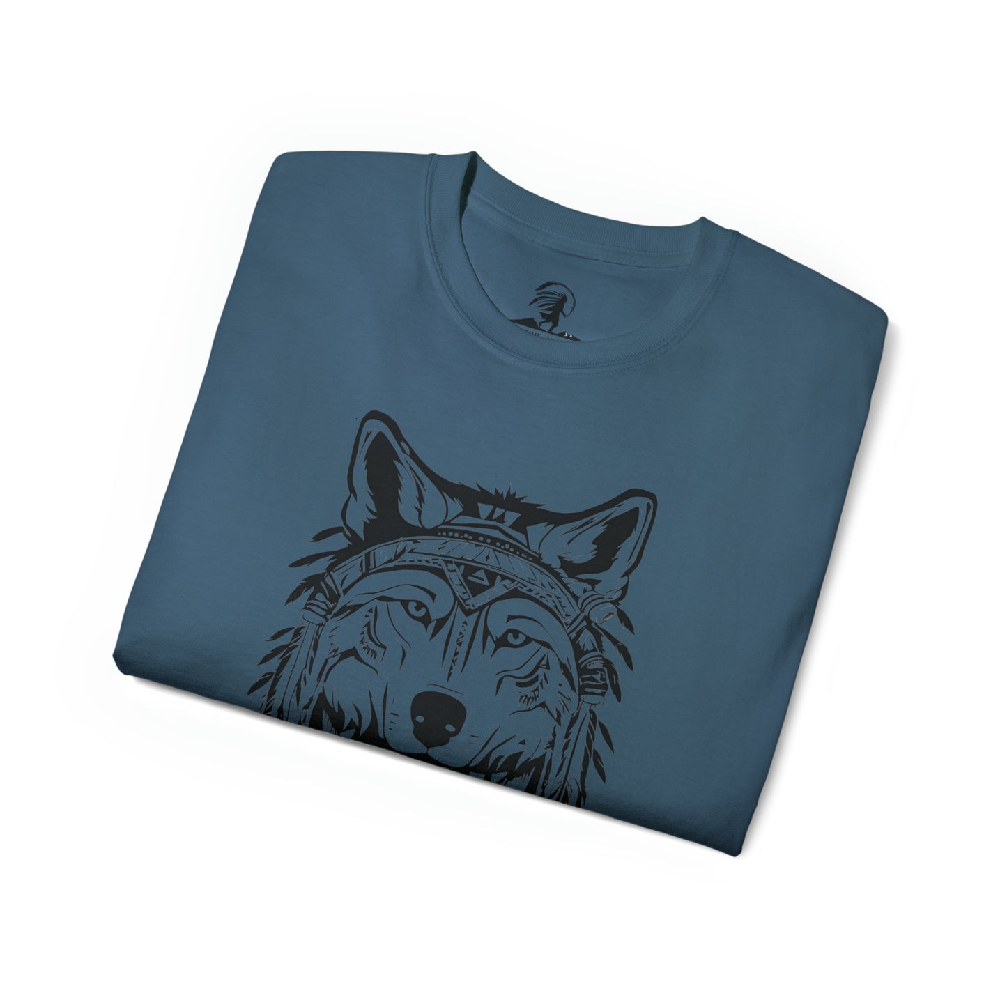 Native American Wolf and Feathers Design Tee