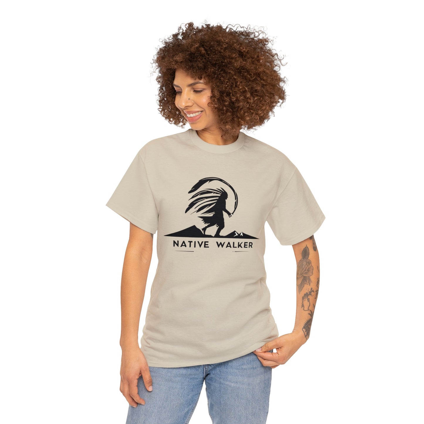 Native American Design T-shirt with Native Walker Logo