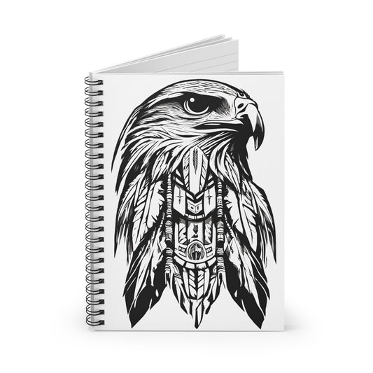 Native American Hawk Design on Spiral Notebook