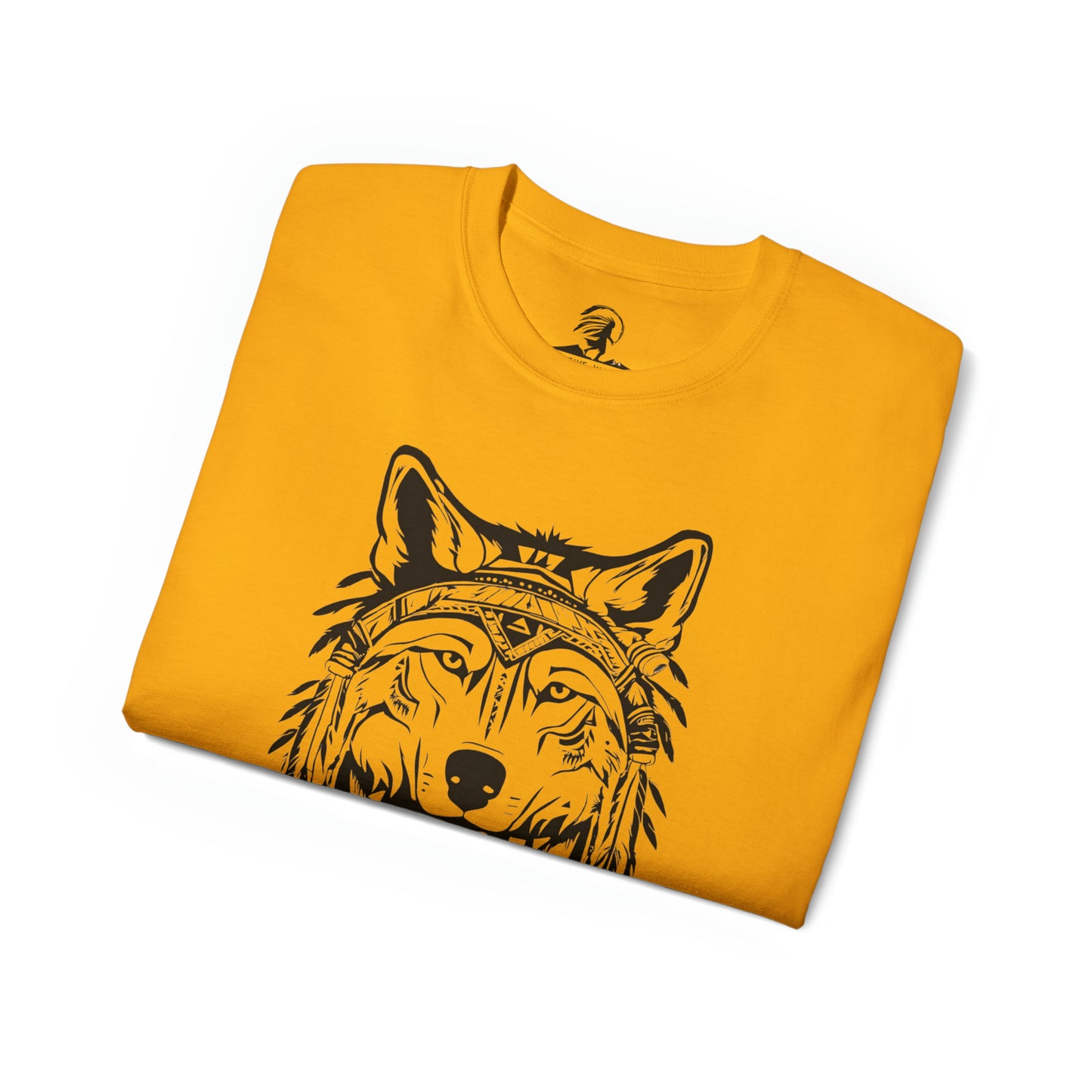 Native American Wolf and Feathers Design Tee