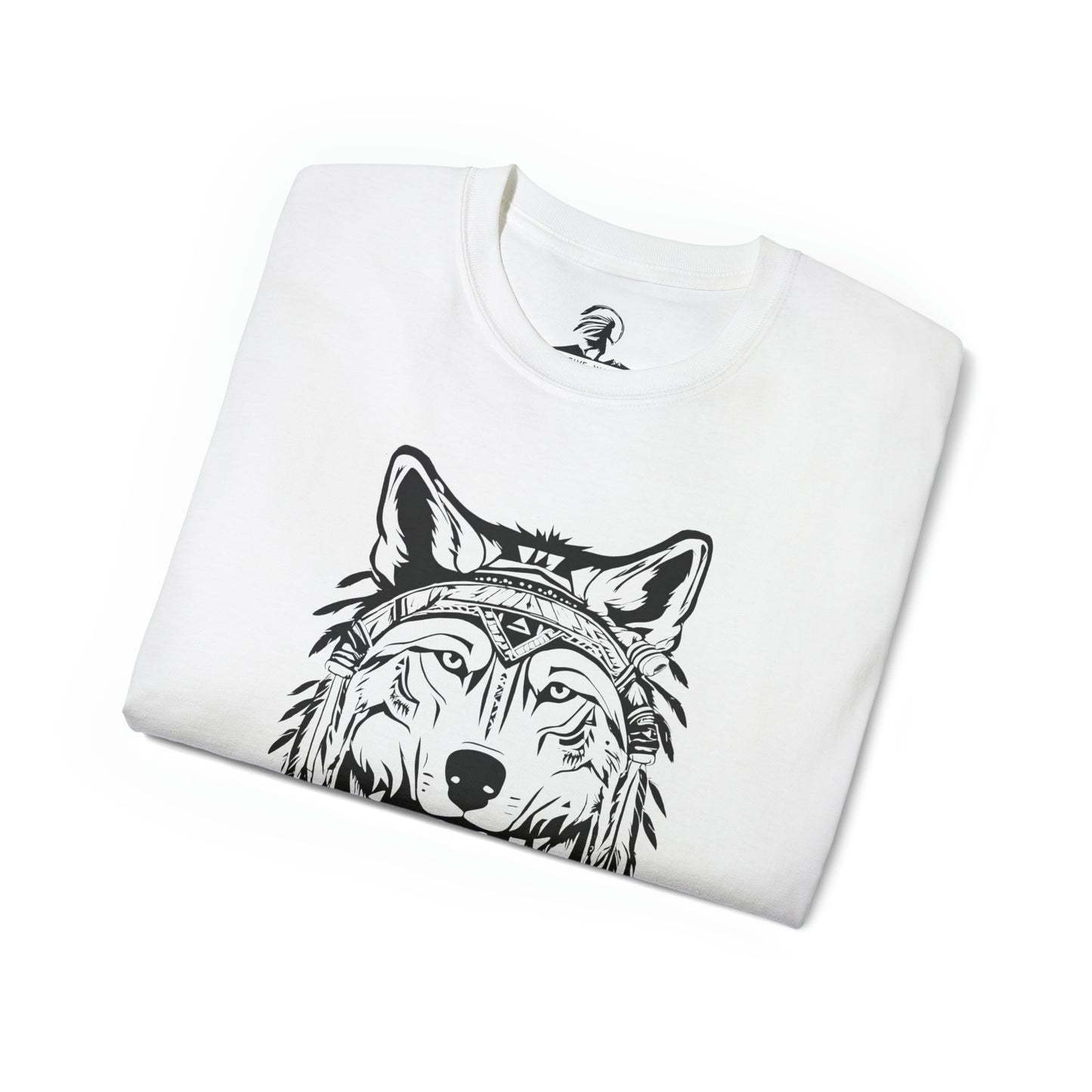 Native American Wolf and Feathers Design Tee