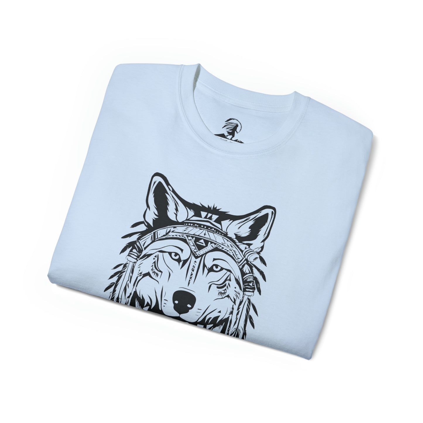 Native American Wolf and Feathers Design Tee