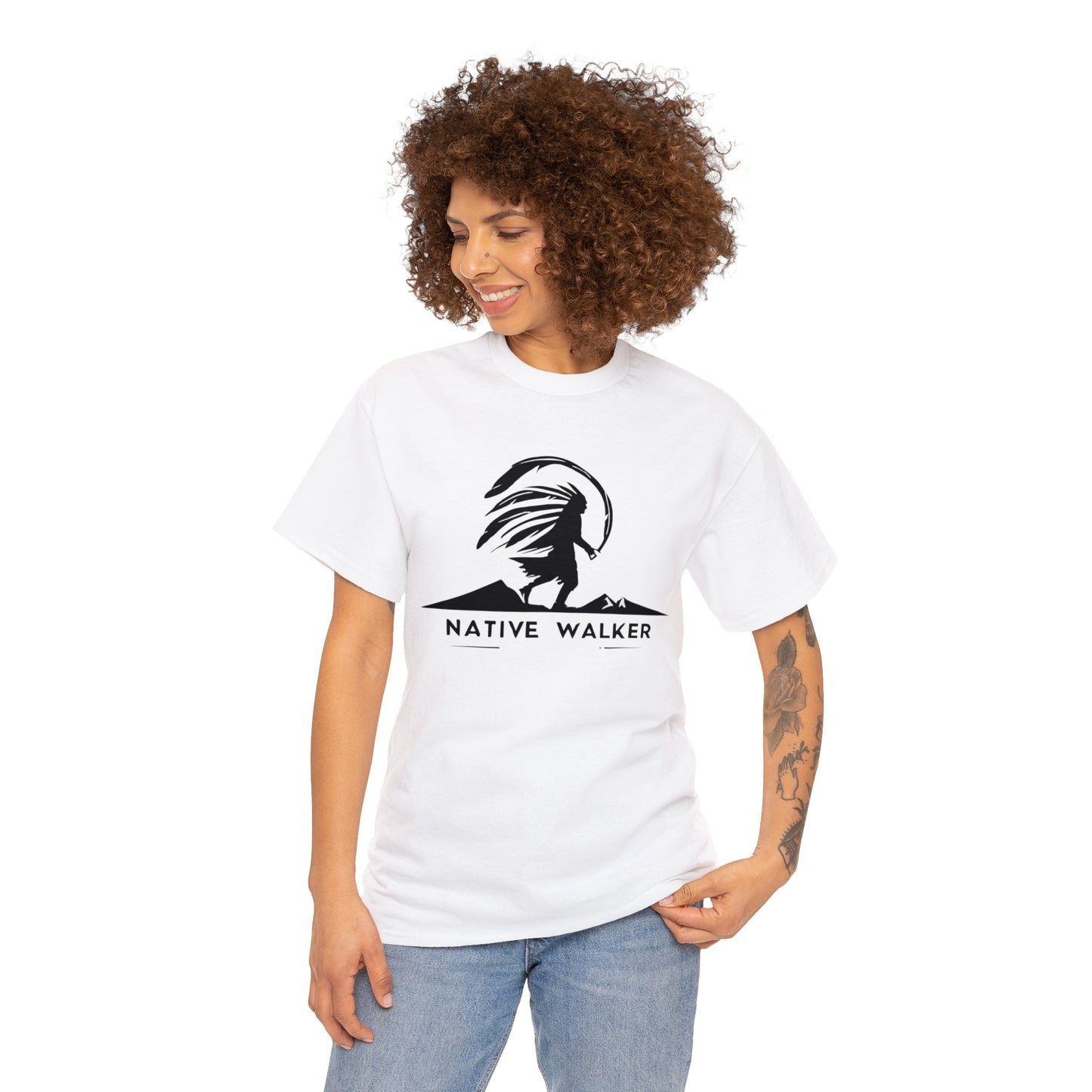 Native American Design T-shirt with Native Walker Logo