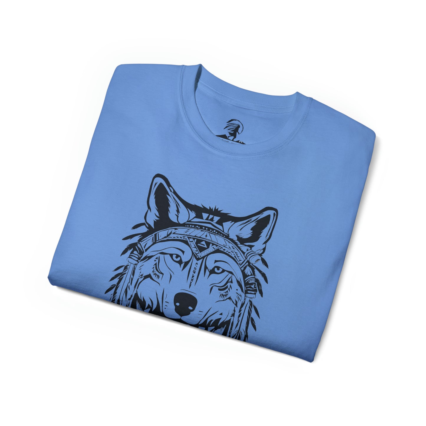 Native American Wolf and Feathers Design Tee