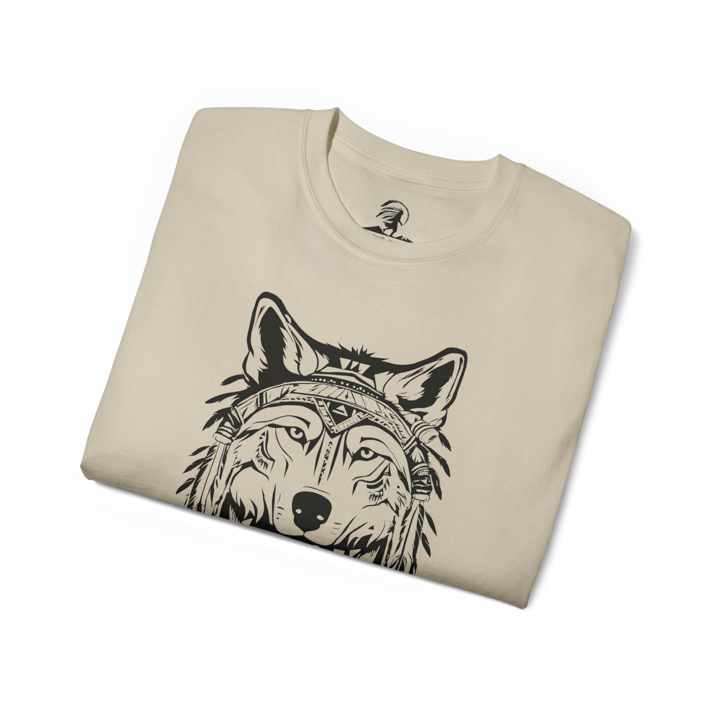 Native American Wolf and Feathers Design Tee