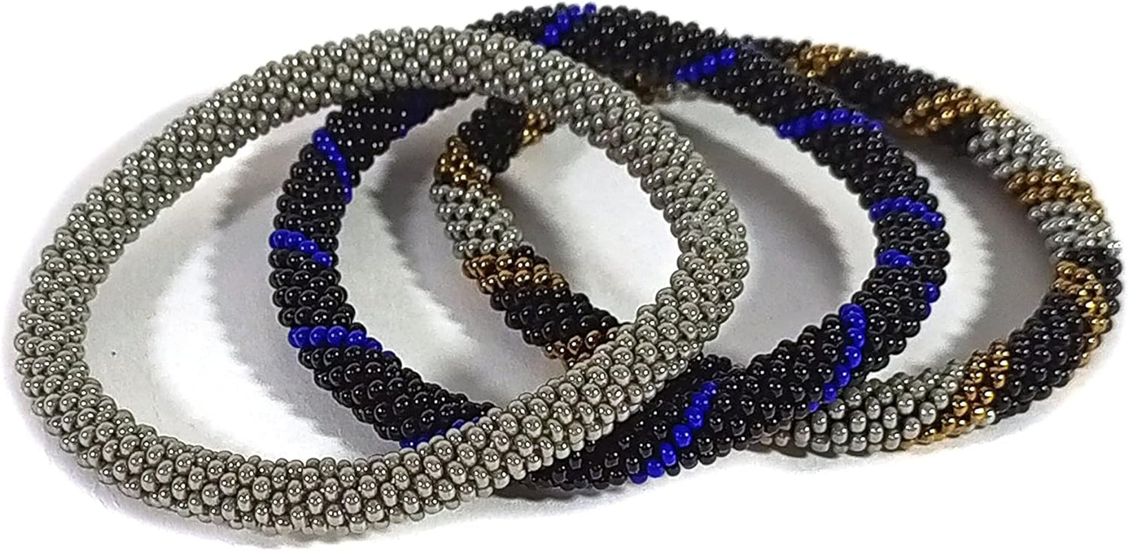 Native American Style Stretchable Crochet Rope Beaded Bracelets