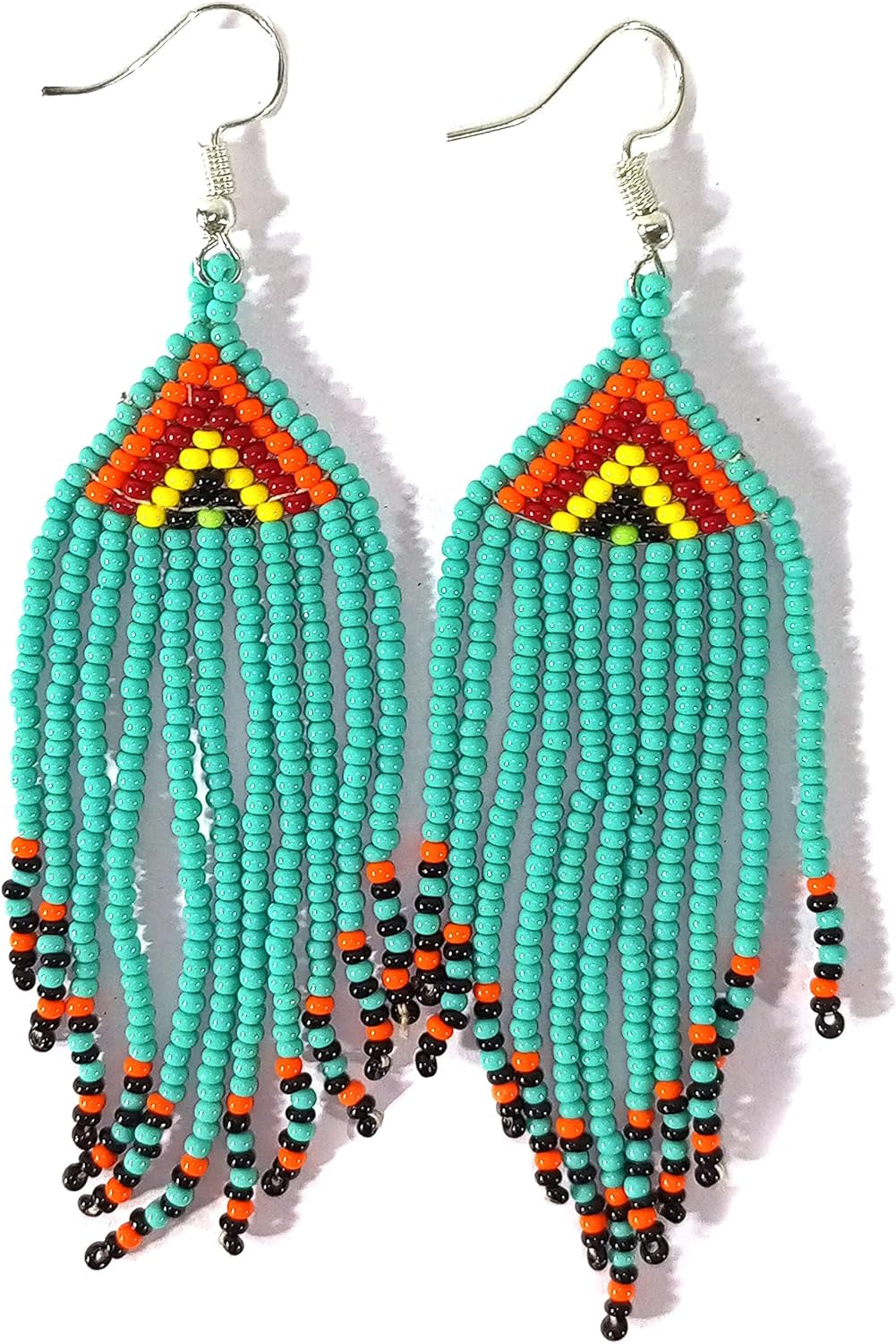 Native American Beaded Design Set of Necklace Braclet and Earrings