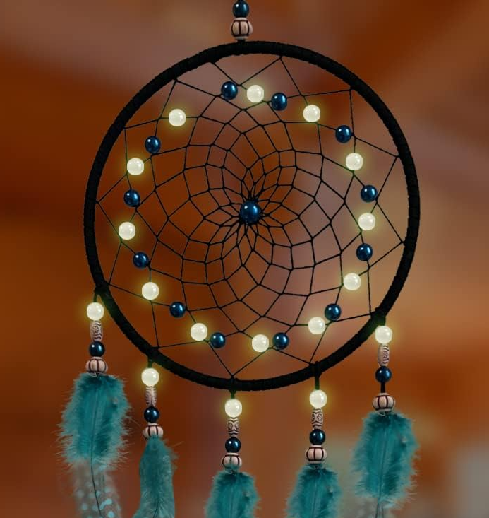 Native American Dreamcatcher with Luminous Beads