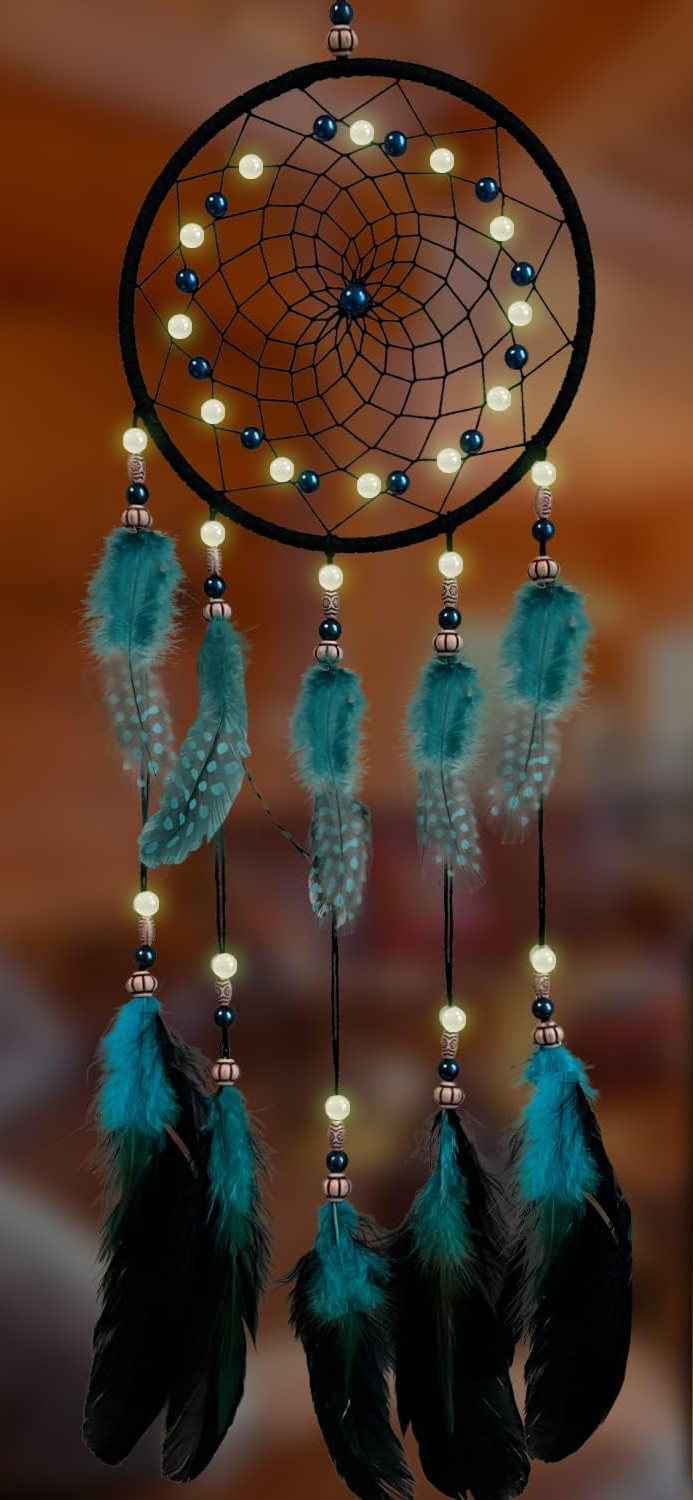 Native American Dreamcatcher with Luminous Beads