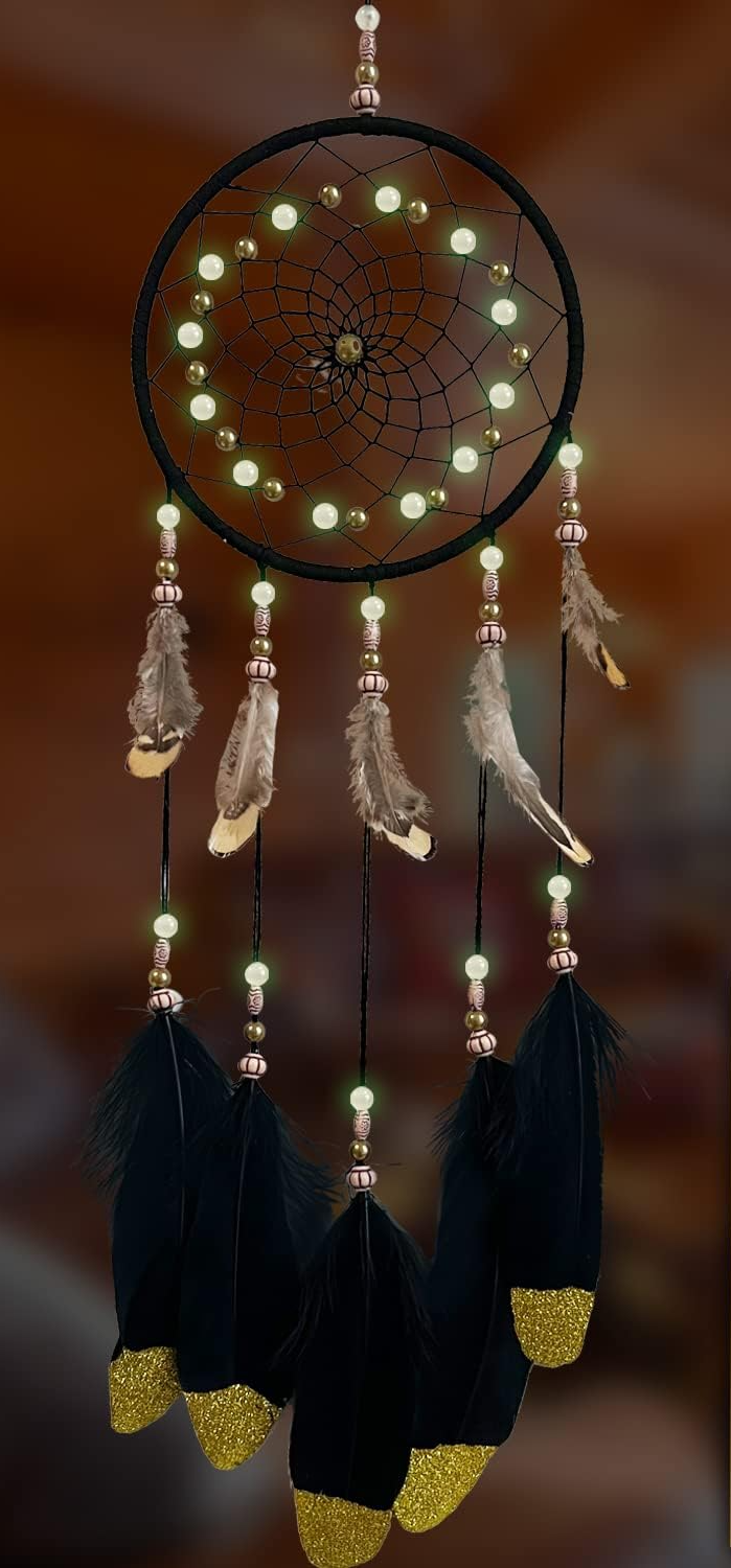 Native American Dreamcatcher with Luminous Beads