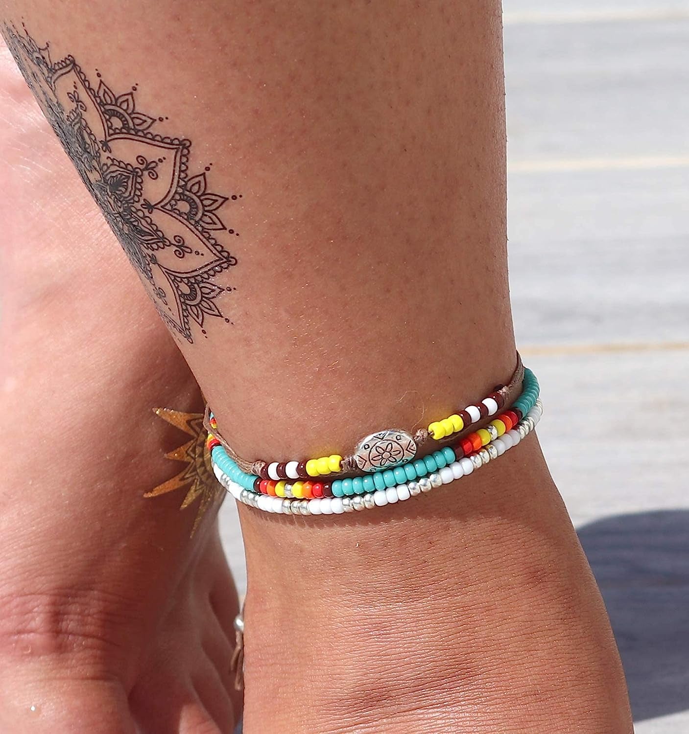 Native American Style Beaded Anklets