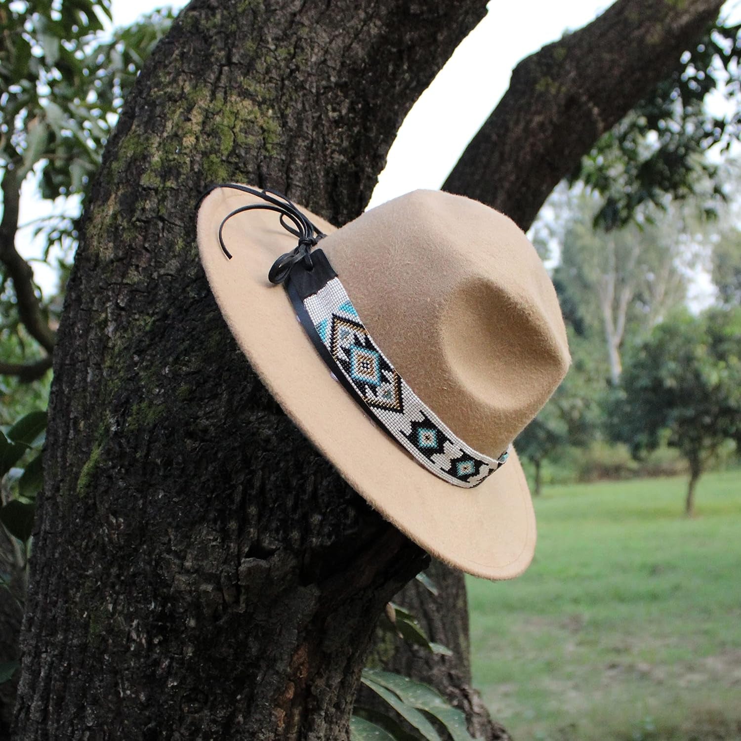 Native American Inspired Design Beaded Hatband